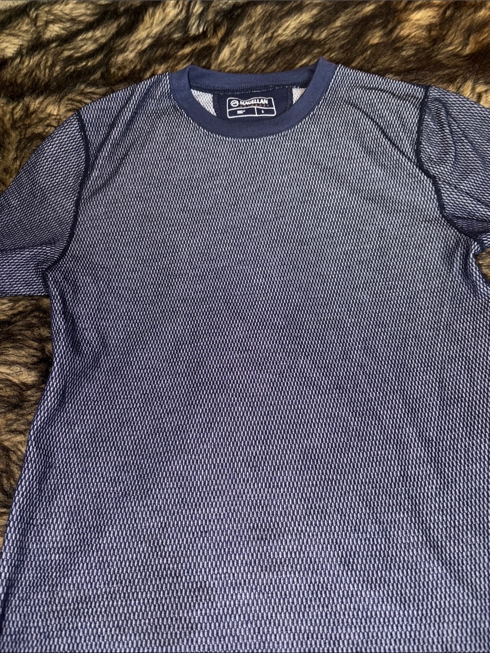 Magellan Men's Blue Knit Outdoor Cold Weather Long Sleeve Top Size large - Picture 4 of 11